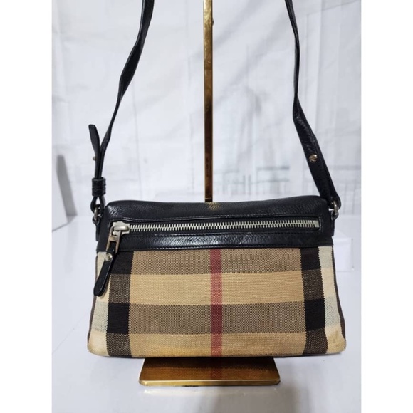 Authentic Burberry House Check Shoulder Bag Beige/Black - Picture 5 of 15